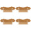 4Pcs Strong Bamboo Pipa Bridge Tailpiece Khaki Handmade Replacement 7