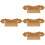 4Pcs Strong Bamboo Pipa Bridge Tailpiece Khaki Handmade Replacement 8