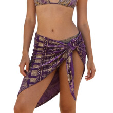 Women Printed Triangular Scarf Belly Dance Hip Scarf-Purple