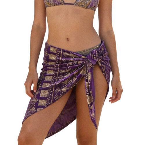 Women Printed Triangular Scarf Belly Dance Hip Scarf-Purple