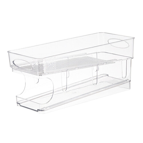 Double-Row Soda Can Organizer, Plastic, 1Pack