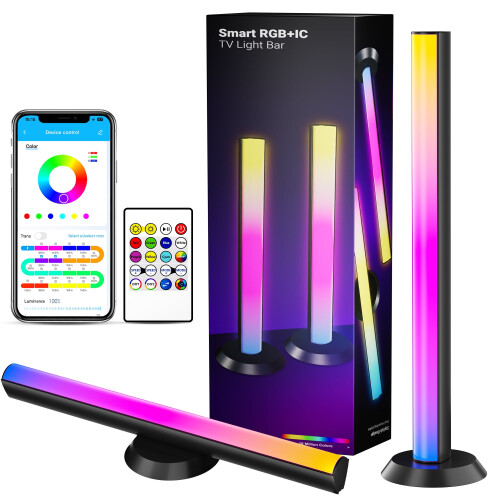 Μπάρες φωτισμού LED RGB για τηλεοράσεις 45-70", 2 τεμάχια, τροφοδοσία μέσω USB, εφαρμογή