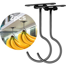 Cârlig pentru banane sub dulap – Metal, pachet de 2