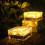 Lot de 4 lampes solaires d'extérieur étanches, blanc chaud 1