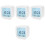 4Pcs Plastic Electronic Alarm Clock White with Clear Display for Home 2