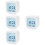 4Pcs Plastic Electronic Alarm Clock White with Clear Display for Home 6
