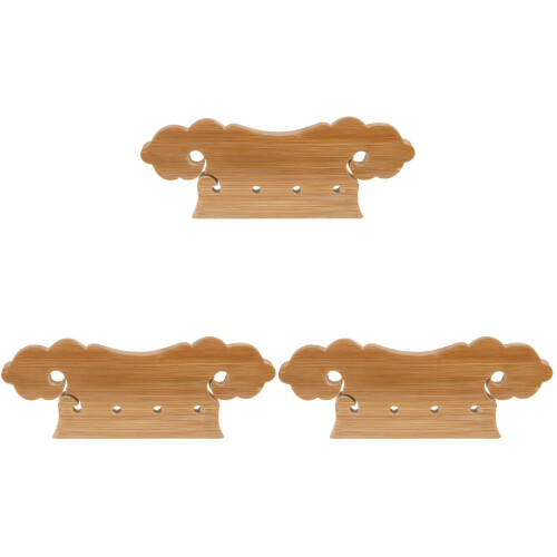 3Pcs Durable Bamboo Pipa Bridge Tailpiece Handmade Khaki Accessory 1