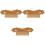 3Pcs Pipa Bridge Tailpiece Bamboo Handmade Durable Khaki Replacement 2