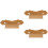 3Pcs Durable Bamboo Pipa Bridge Tailpiece Handmade Khaki Accessory 6