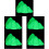 5Pcs Compact Light Green Rockery Decor Decorative Aquarium Accessory 5