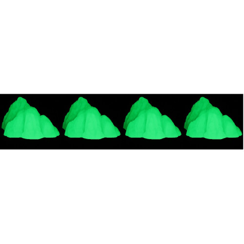 4Pièces Décor Aquarium Rocaille Fluorescente 2
