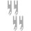 4Pièces Clips À Argent -Monnaie Acier Inoxydable 6