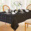 Newbridge Elegance Plaid Tablecloth 60 x 102 in Black 1