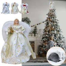 12 Inch Silver Angel Christmas Tree Topper