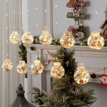 Curtain String Lights 9.8ft x 1.6ft LED Ball Strip
