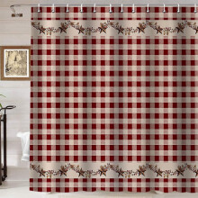 Brown Texas Star Shower Curtain 72x72 in Waterproof