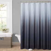 Black and White Ombre Shower Curtain 72 x 72 in