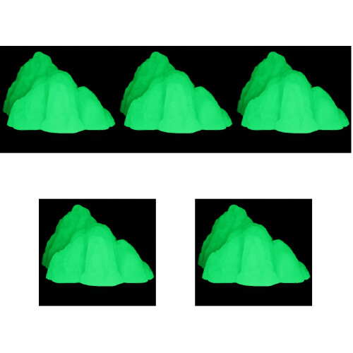5Pcs Delicate Fluorescent Rockery Statue Household Fish Tank Decor 1
