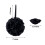 Black Silk Rose Kissing Balls 7 in 2 Pack 5