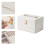 Leather Jewelry Storage Case 3 Tiers Automatic Open-Amber 3