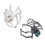 Artisanal Crafted Adjustable Spiders Ring Gothic Jewelry-White 3