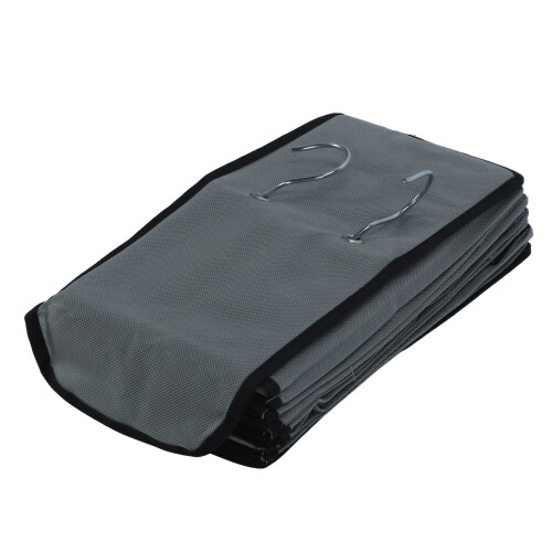 10-Layer Hanging Clothes Storage Bag, Nonwoven, Grey 2