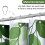 Leaf Pattern Linen Shower Curtain 72x72 in 4
