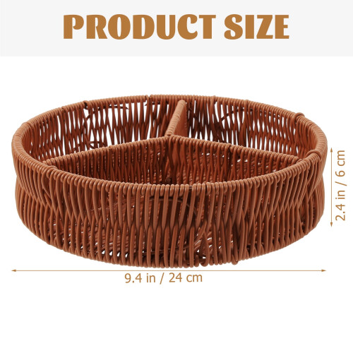 Braune PP-Snackschale mit mehreren Gittern, 25 x 25 cm 1