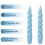 Weiße Spiral-Spitzkerzen, 19 cm (12er-Pack) 3