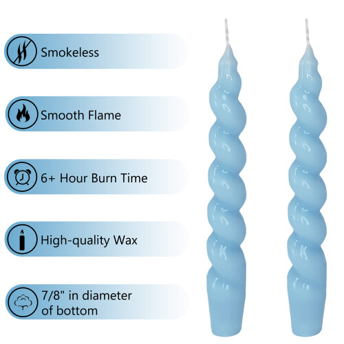 Weiße Spiral-Spitzkerzen, 19 cm (12er-Pack) 2