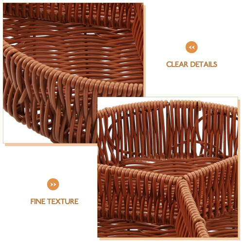 Braune PP-Snackschale mit mehreren Gittern, 25 x 25 cm 2