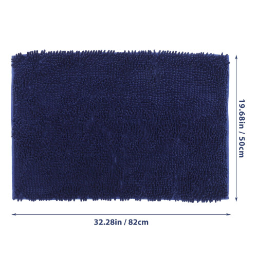 Marineblauwe antislip badkamermat van polyester 1