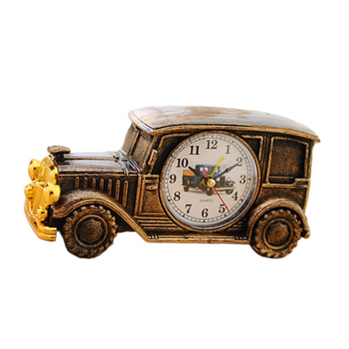 Vintage Car-Shaped Alarm Clock Light Brown 2