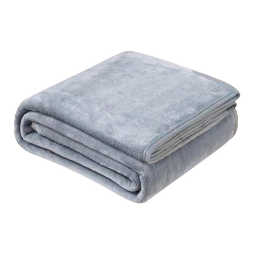 Fleece Throw Blanket Light Grey 200x230cm 2