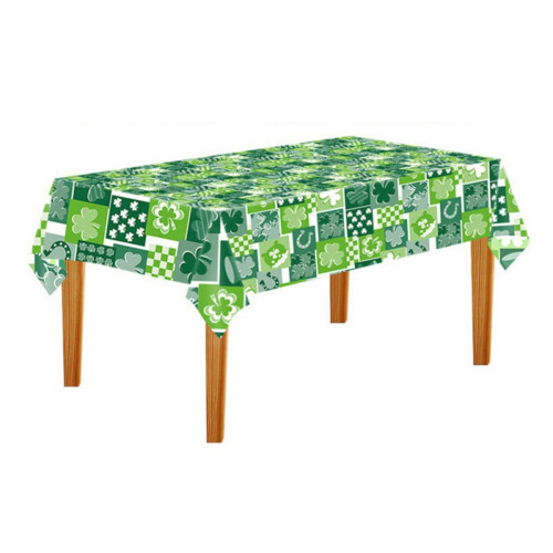 St. Patrick's Day Rectangle Tablecloth Green Polyester 2