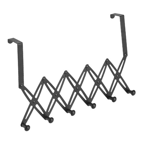 Over Door Hook Rack – Stainless Steel, Adjustable, 6Hooks 2