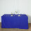 Royal Blue Polyester Fitted Tablecloth 72" x 30" 2