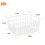 2-Pack White Wire Storage Baskets 11" x 8.7" x 4.7" 2