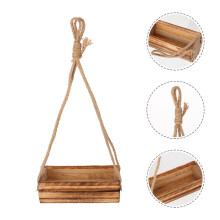 Wandmontierter Blumenkasten aus Holz – Khaki, nordischer Stil