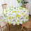 Lemon Print Polyester Tablecloth 152 cm Round 1