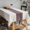 Cotton-Linen Rectangle Tablecloth 60x84in Waterproof 1