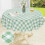Round Waterproof Vinyl Tablecloth with Flannel Back, 60 in, 1