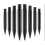 ABS Plastic Landscape Stakes 8.26 in Black 1