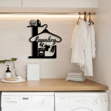 Iron Letter Clothes Hanger Wall Decor 15.75 x 13.78 in