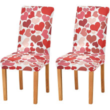 Red Heart Stretch Chair Covers Set of 4