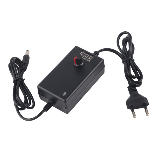 24W 2A 3-12V LED-Display-Adapter, Schwarz, 9x5x3 cm 1