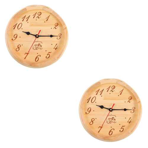 Wooden Sauna Clock 22.3 cm Light Brown