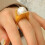 Goldfarbene Y-förmige Ringe mit-Goldene Nr. 8 3