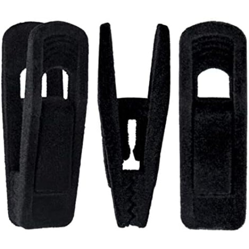 Velvet Hanger Clips, 40-Pack, Black