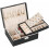 Black PU Leather Jewelry Box with Lock – 2-Layer, 1